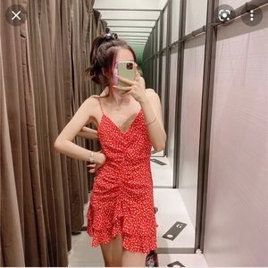 Zara draped floral dress